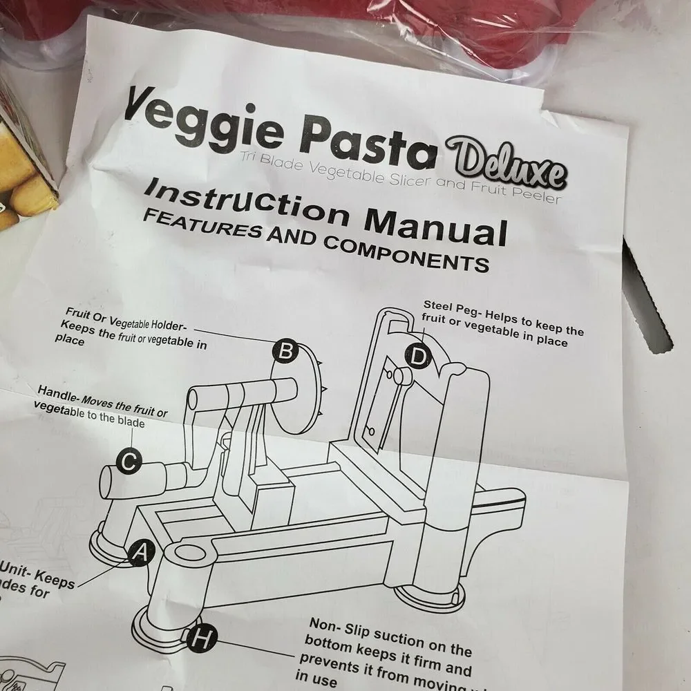 Veggie Pasta Deluxe Blade‎ Vegetable Slicer & Fruit Peeler